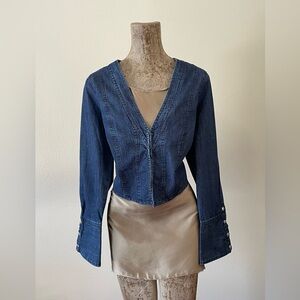 Free People flared sleeve Jean jacket